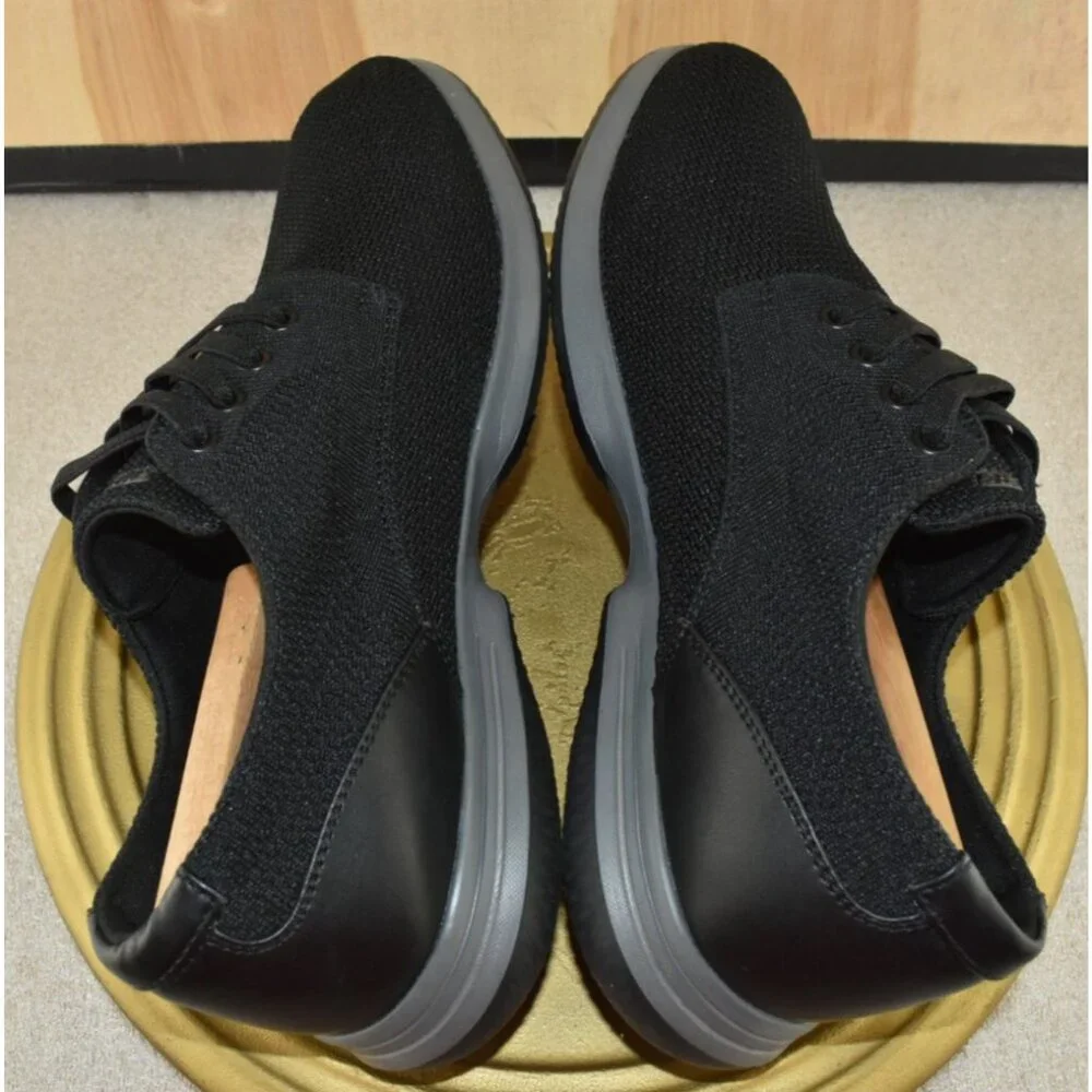 Skechers Darlow Velago Men Shoes Size 11 Black Knit Oxford Casual Round‎ Toe